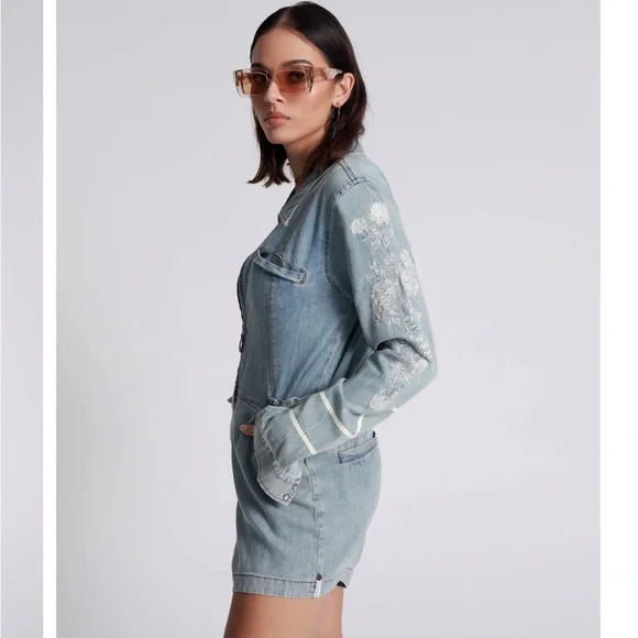 One Teaspoon HEARTLAND EMBROIDERED MARGOT JUMPSUIT - Picture 2 of 7